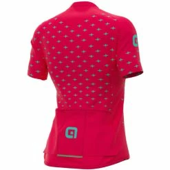 Alé Alé Women's PRR Stars Short Sleeve Jersey -Cykelsko Butik Al PRR STARS SS JERSEY Jerseys STRAWBERRY TURQUOISE AW22 L21147405 01 0