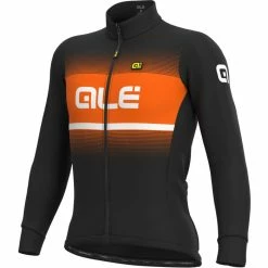 Alé Alé Solid Blend Winter Jersey -Cykelsko Butik Al Solid Blend Winter Jersey Jerseys Black Fluro Orange AW20 L21016559 02 0