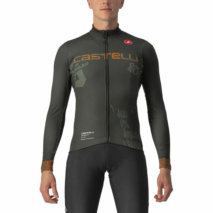 Castelli Graffiti Thermal Long Sleeve Cycling Jersey 3 Castelli Graffiti Thermal Long Sleeve Cycling Jersey