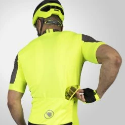 Endura FS260 Short Sleeve Print Cycling Jersey -Cykelsko Butik Endura FS260 Short Sleeve Print Cycling Jersey Jerseys HiViz Yellow SS23 E3236YV 3 5