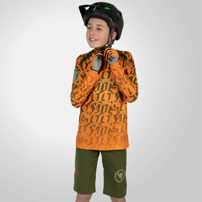 Endura Kid's MT500JR Long Sleeve Print Cycling Jersey 5 Endura Kid's MT500JR Long Sleeve Print Cycling Jersey - Billede 3