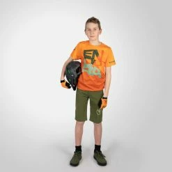 Endura Kids Singletrack Core Tee -Cykelsko Butik Endura Kids Singletrack Core Tee Jerseys Tangerine SS23 E7158OT K7