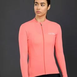 Le Col Women's Pro Long Sleeve Jersey -Cykelsko Butik Le Col Women s Pro Long Sleeve Jersey Jerseys Flamingo SS22 WMEP95 X F 4