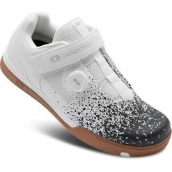 Crankbrothers Mallet Boa MTB Clipless Cycling Shoes (25th Annive 10 Crankbrothers Mallet Boa MTB Clipless Cycling Shoes (25th Annive -Cykelsko Butik Mallet BOA White Black Splatter 3quarter