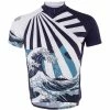 Primal Great Wave Kortærmet Trøje - Herre 1 Primal Great Wave Kortærmet Trøje - Herre -Cykelsko Butik Primal Great Wave Sport Cut Jersey Short Sleeve Jerseys Blue White SS18 GRE1J20MS 1